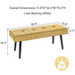 KirKasa Entryway Bench - Yellow Bench for Bedroom, Modern Ottoman End of Bed, Corduroy Padded Benches for Living Room, Foyer, Mudroom, Hallway - 39" L x 14" W x 17" H