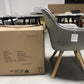 KirKasa Mid Century Modern Desk Chair No Wheels Swivel Accent Home Office Chair with Walnut Color Wood Legs for Living Room, Brown