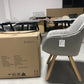 KirKasa Mid Century Modern Desk Chair No Wheels Swivel Accent Home Office Chair with Walnut Color Wood Legs for Living Room, Brown